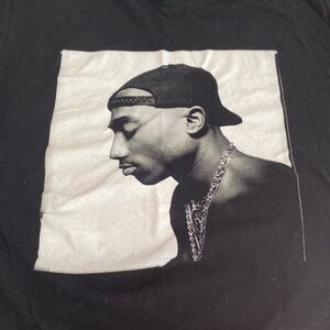 Tupac 2Pac Amaru Graphic Print Cotton T-Shirt